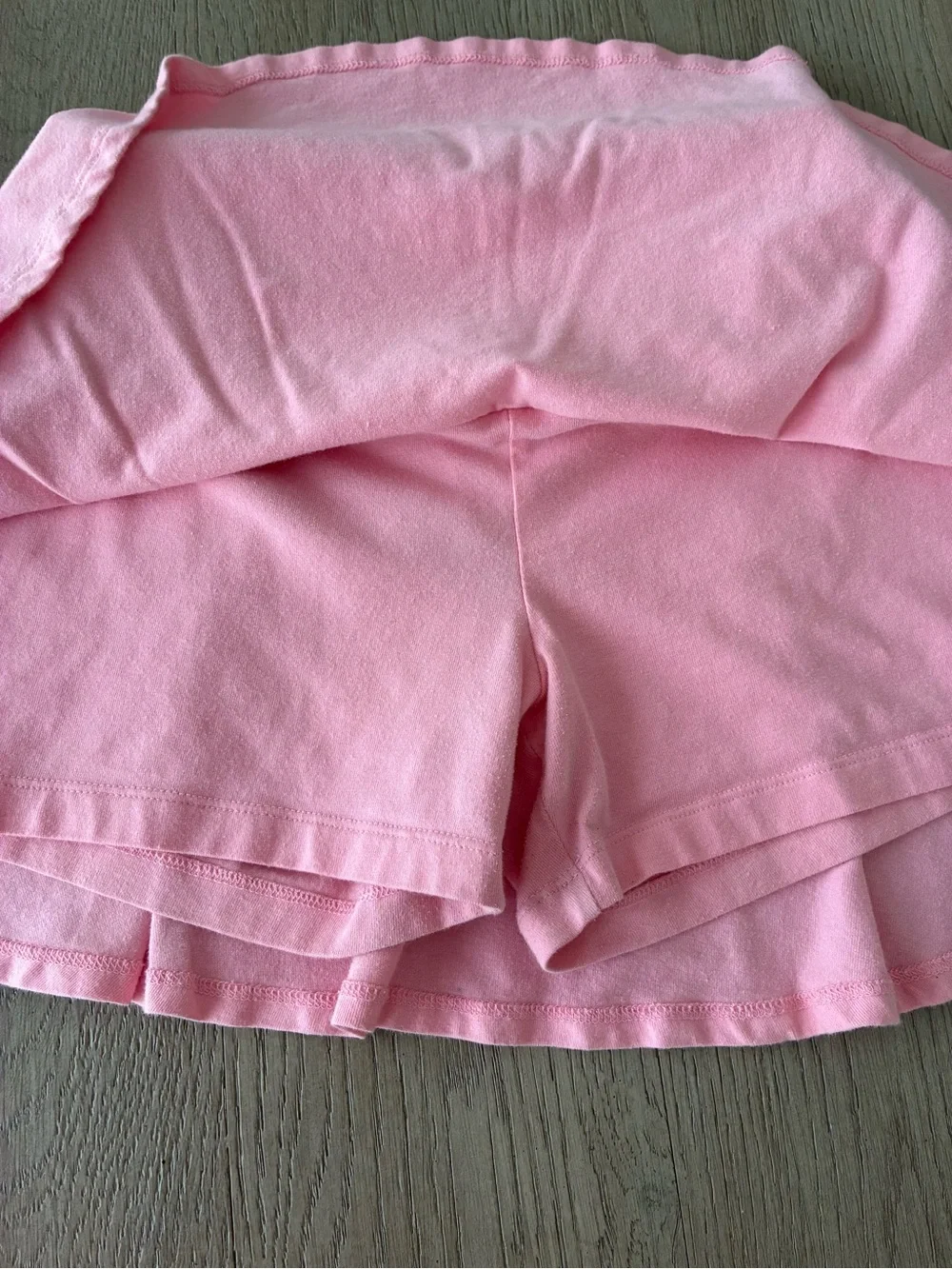 Pink Flared Tennis Skort with Side Stripe